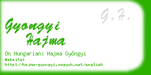 gyongyi hajma business card